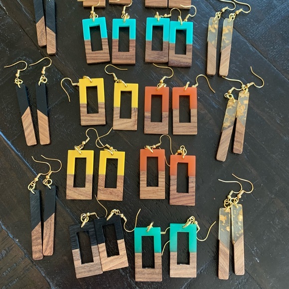 UniquelyNatalieDsign Jewelry - 3/$15 Gorgeous Handmade Wood and Resin Earrings